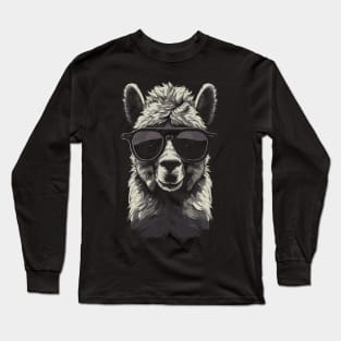 Alpaca Sunglasses Long Sleeve T-Shirt